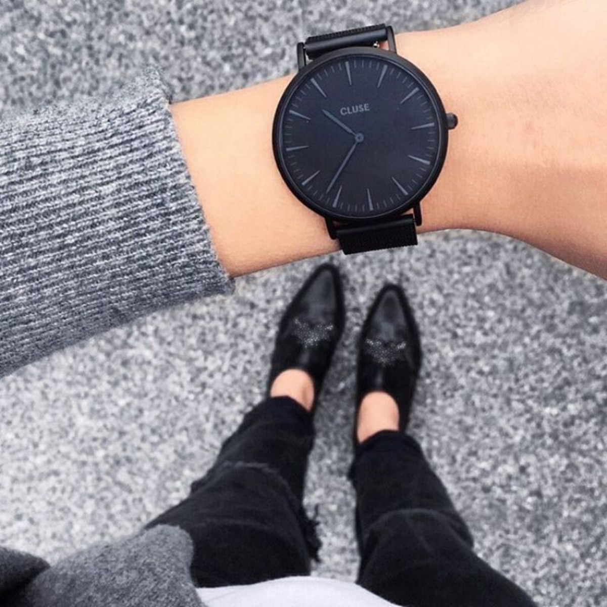 Cluse horloge zwart online