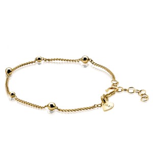 Zinzi armband met bolletjes goud 