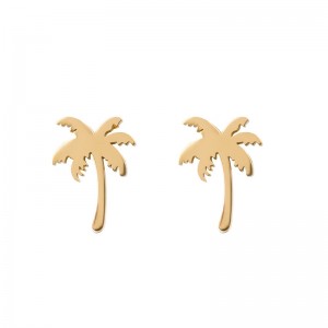 Oorstekers palmtree geel goud