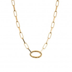 Square chain ketting goud