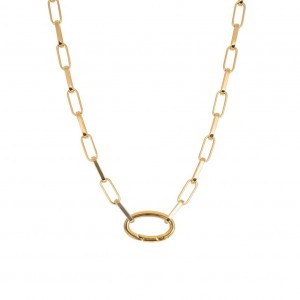 Square chain ketting goud