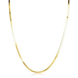 Zinzi gold plated platte slangen collier